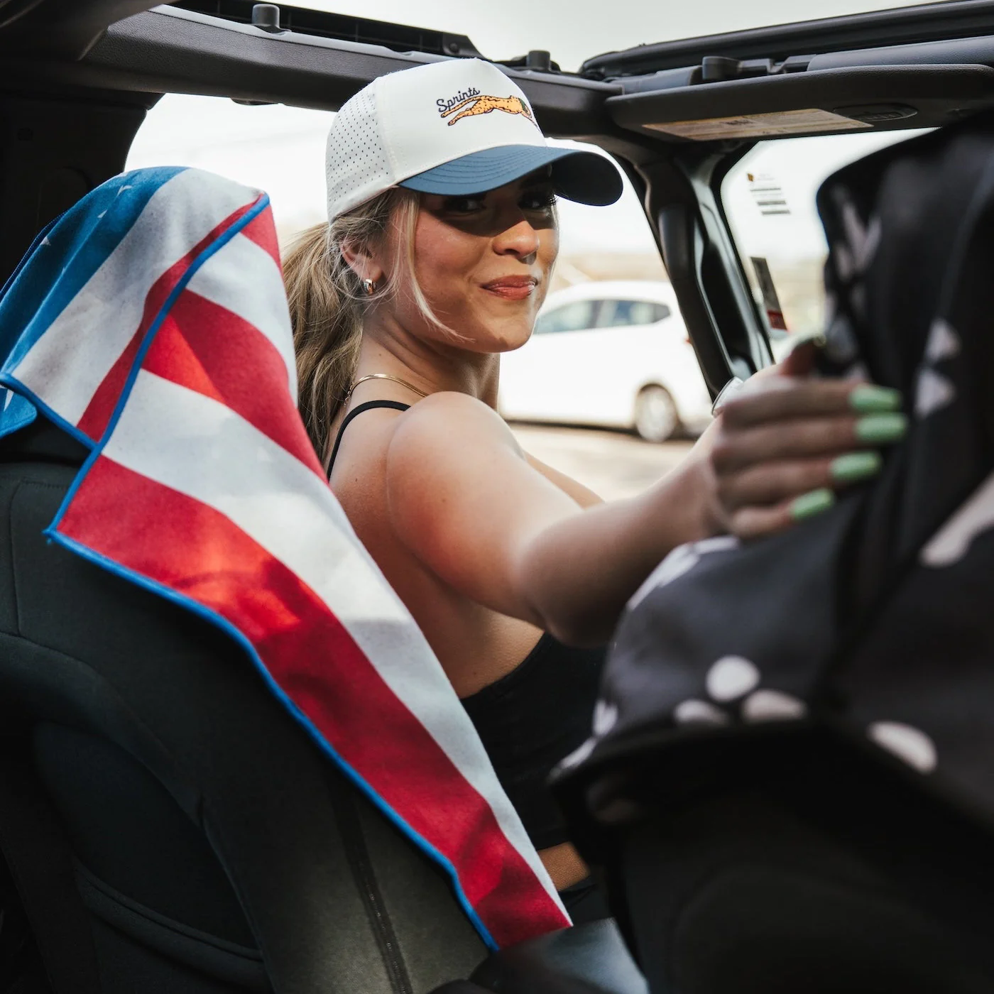 American Flag Car Seat Cover Towel - Image 5