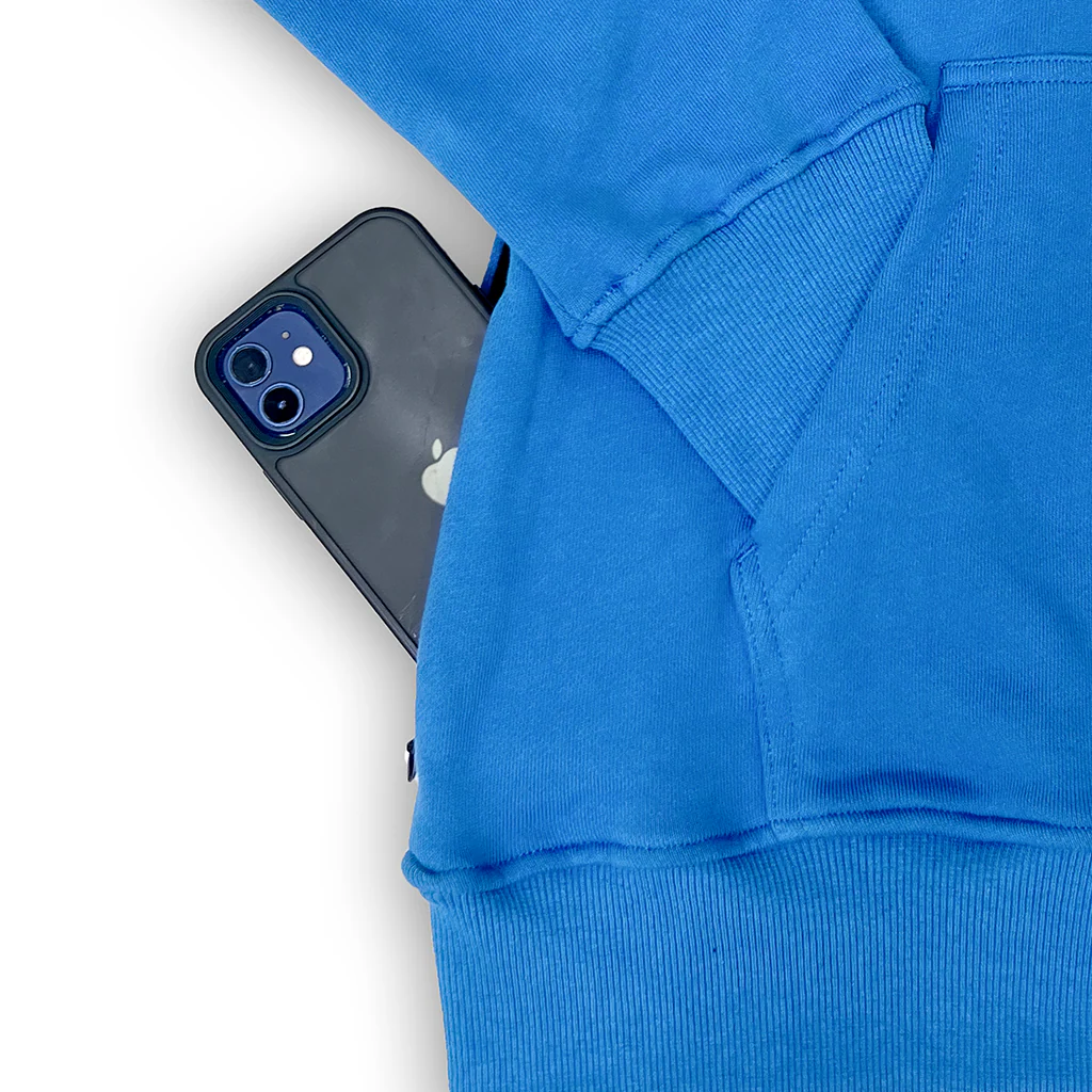 Run Club Oversized Hoodie - Cheaper than Therapy - Blue - Image 9