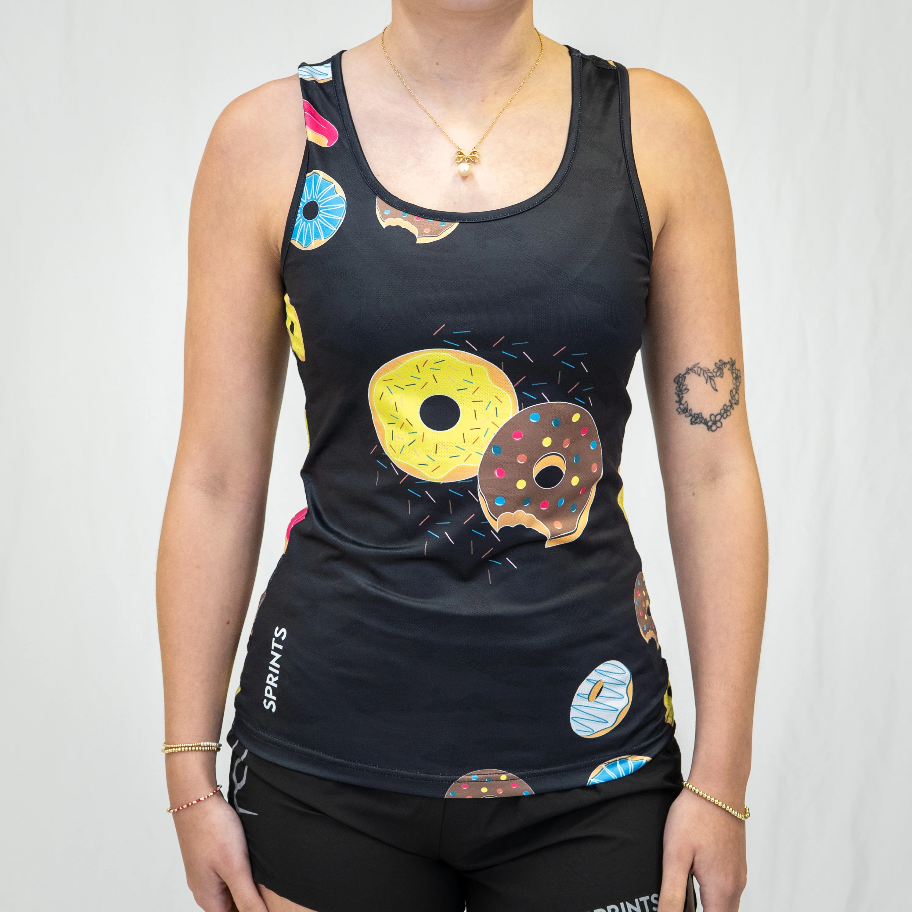 Womens Running Tank - Donuts - Image 2