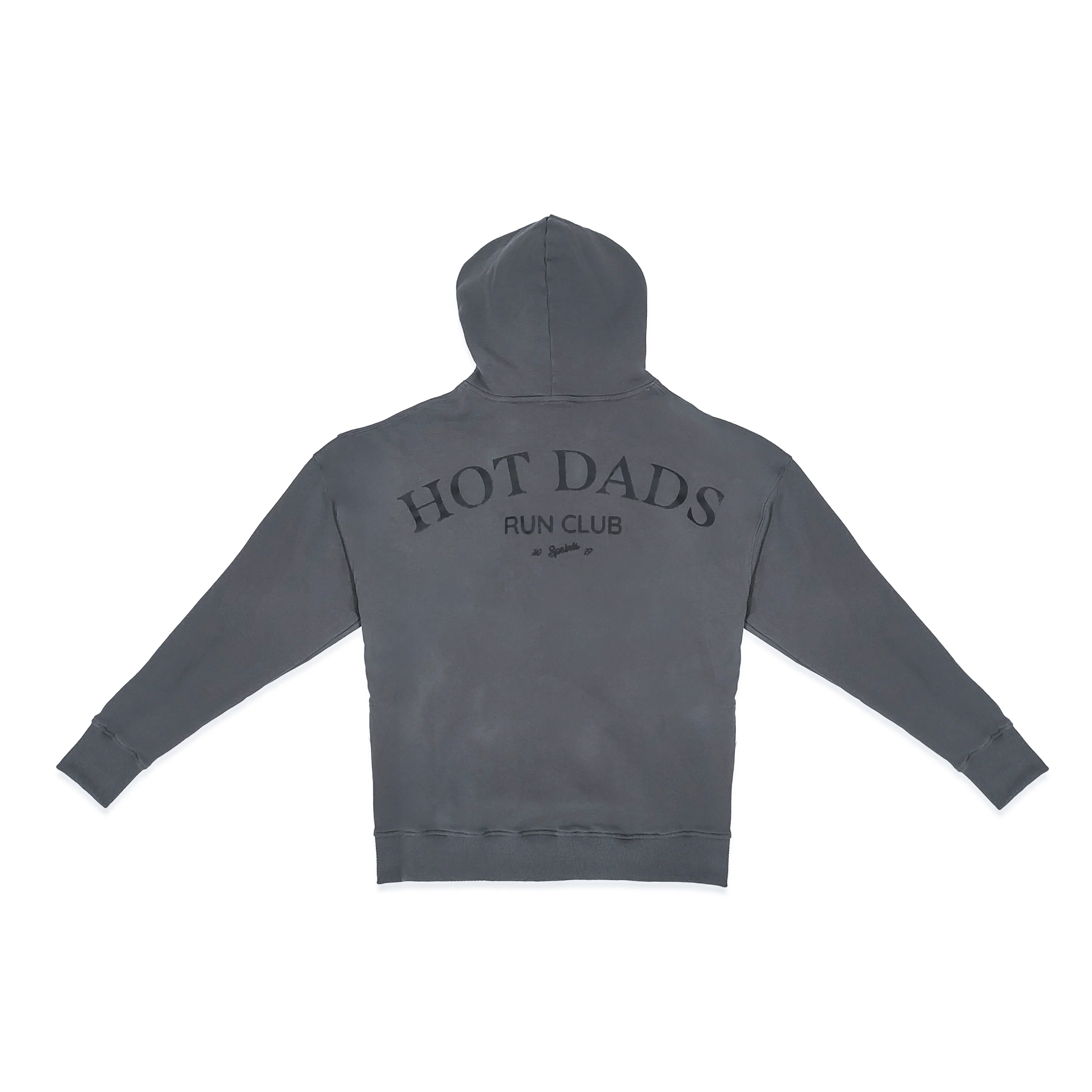 Run Club Oversized Hoodie - Hot Dads - Gray - Image 2