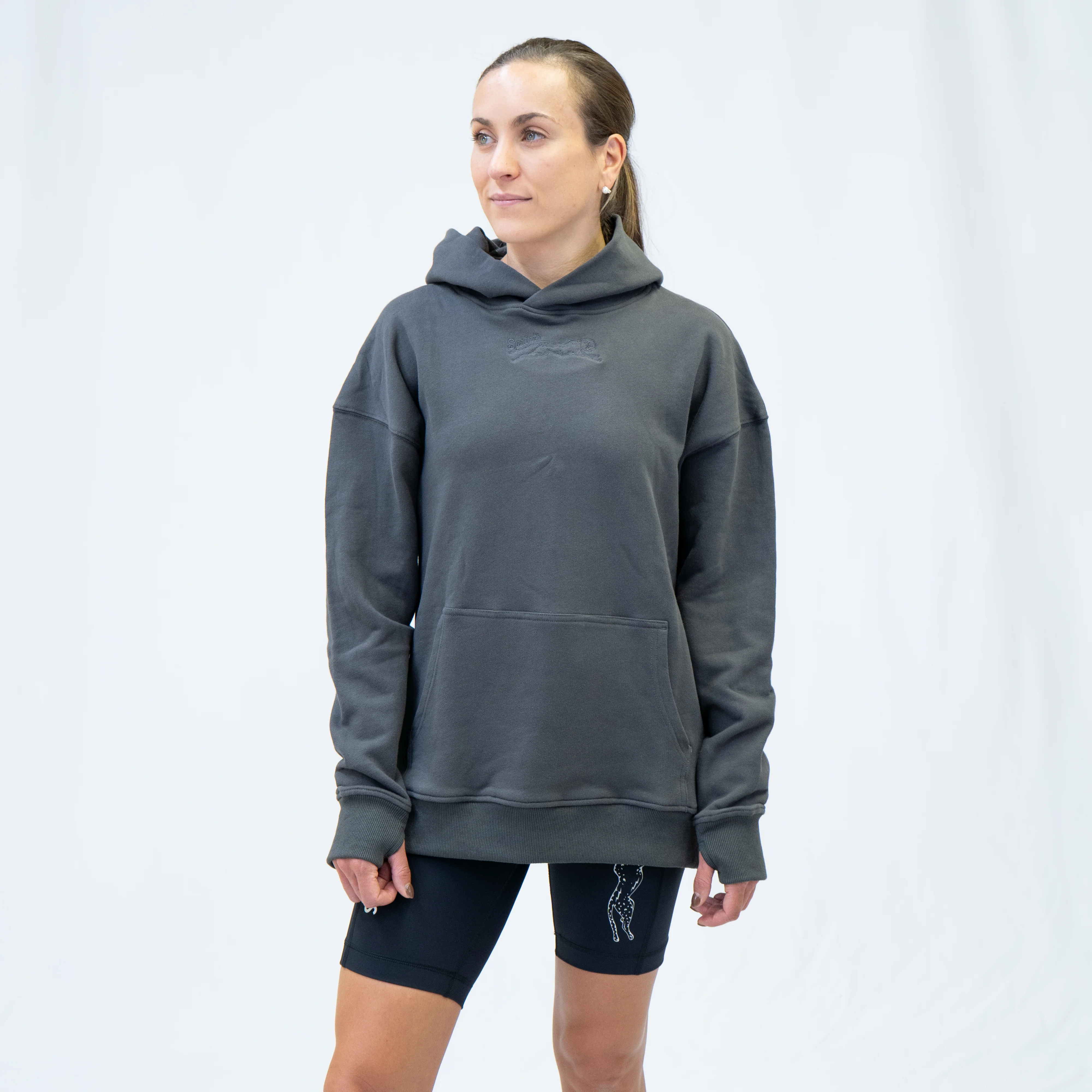 Run Club Oversized Hoodie - Hot Dads - Gray - Image 4