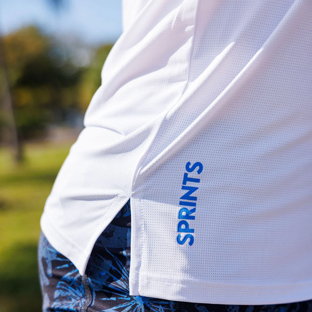 Mens Core Zero Running Tank - Cheaper Than Therapy Run Club White - Image 3