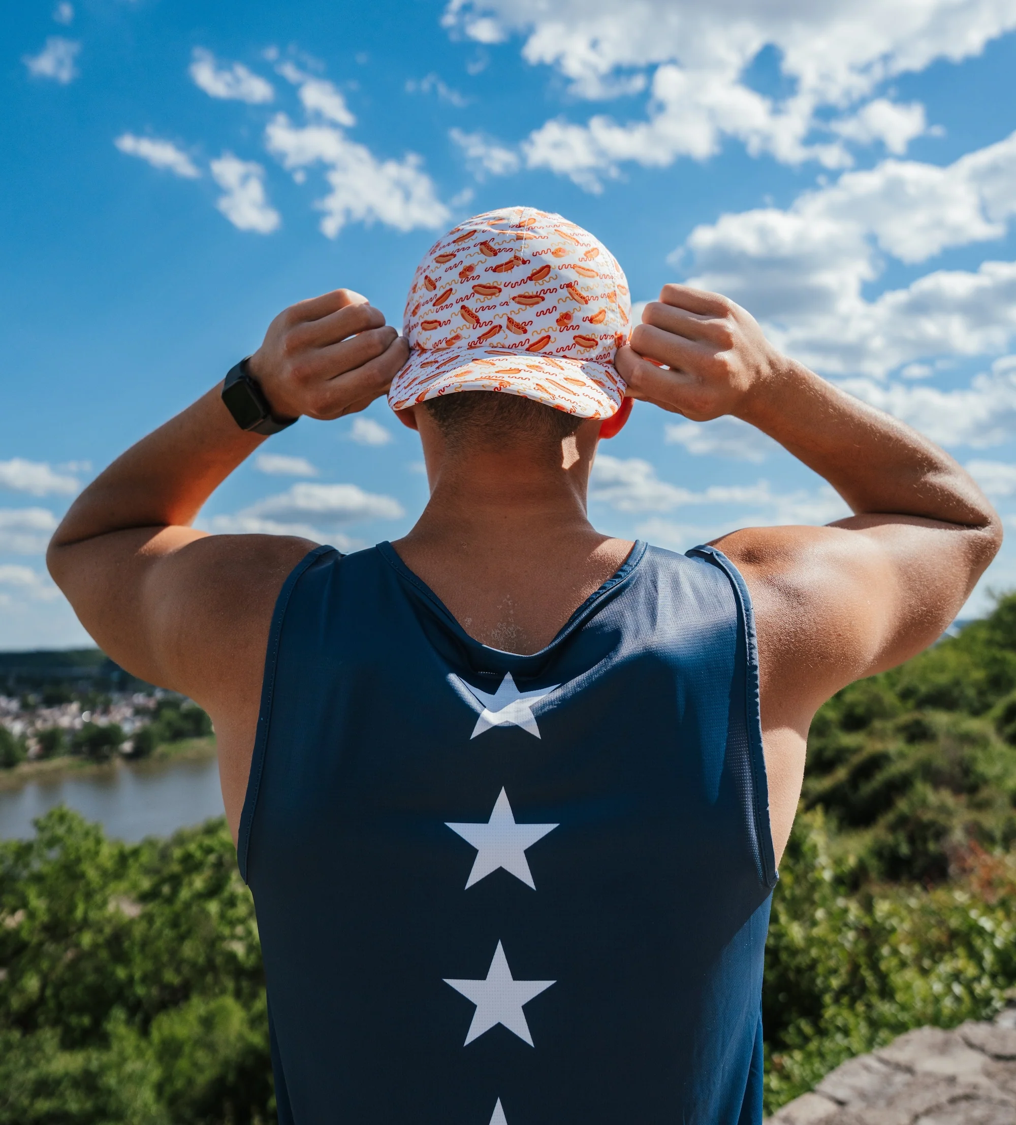 Mens Core Zero Running Tank - USA Navy - Image 2