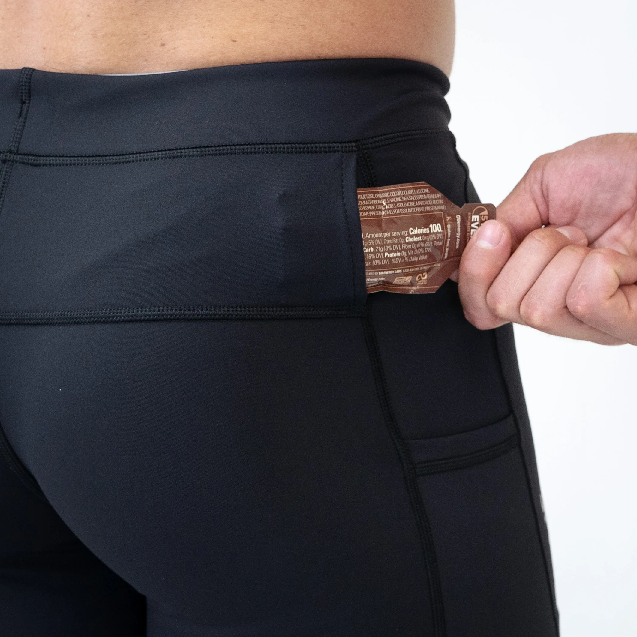 Mens Flexion 8" Half Tights - Stealth Black - Image 11