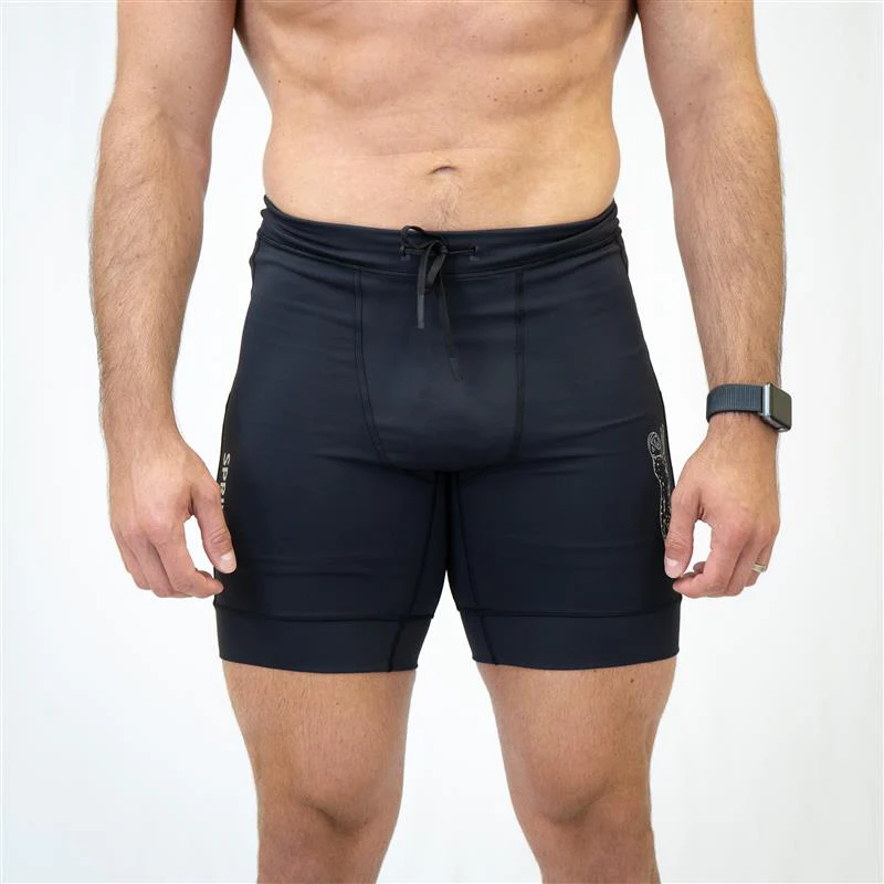 Mens Flexion 8" Half Tights - Stealth Black - Image 8