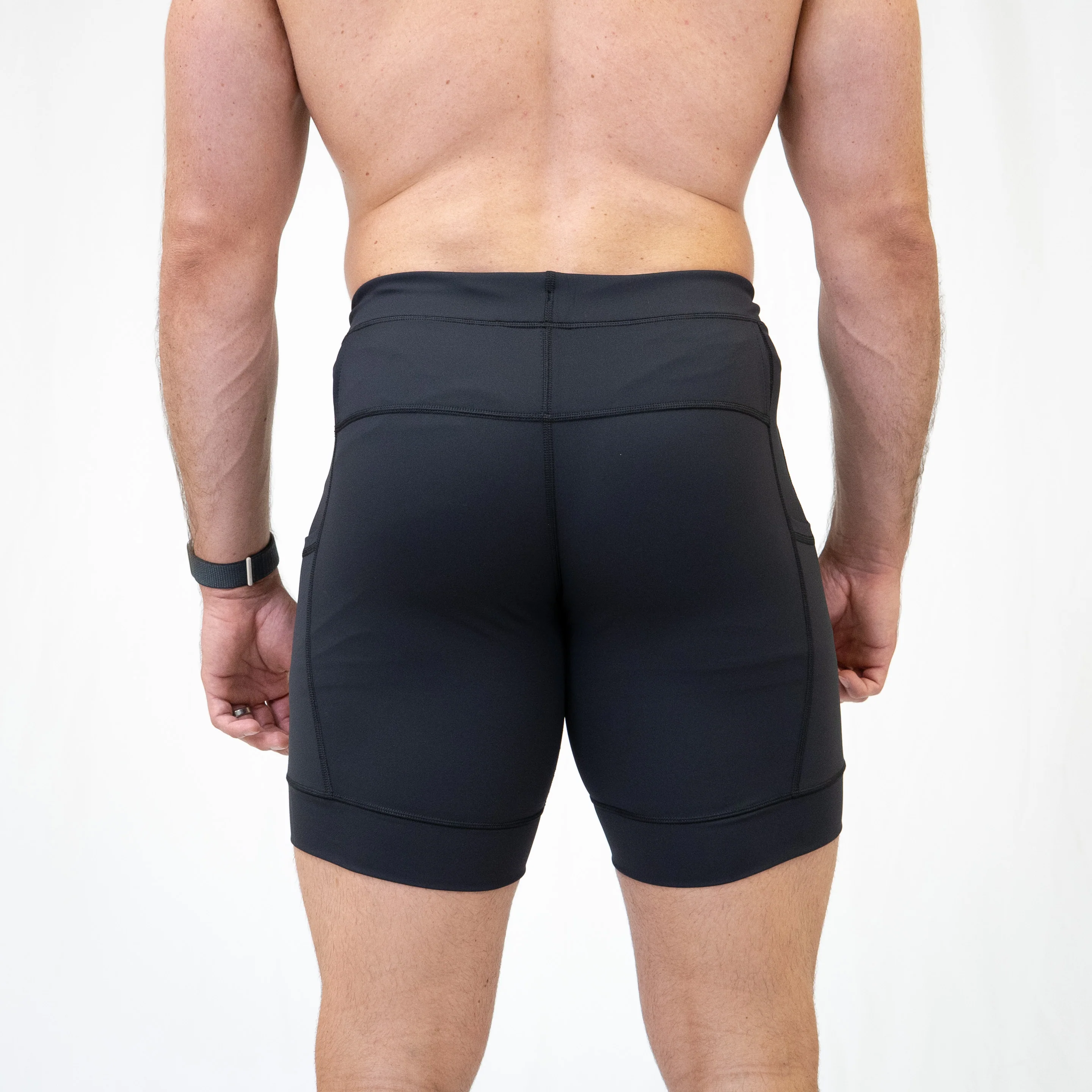 Mens Flexion 8" Half Tights - Stealth Black - Image 9