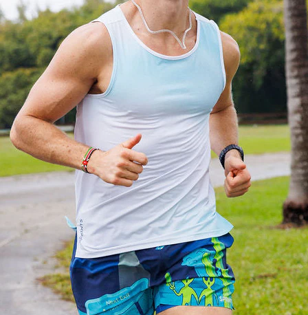 Mens Core Zero Running Tank - Coastal Fade