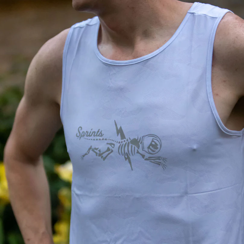 Mens Running Tank - Shock Beast Miles Flash Reflective - Image 4