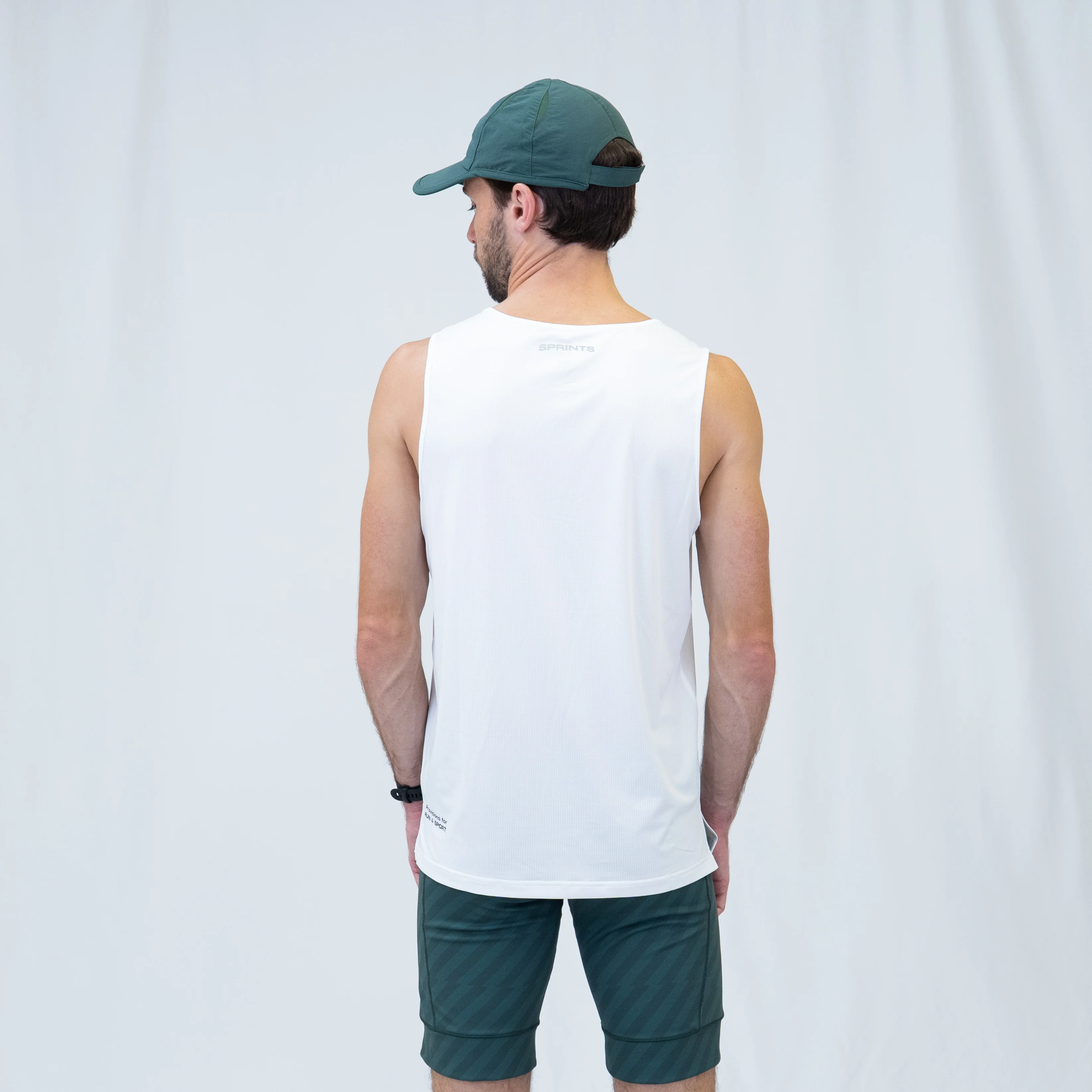 Mens Core Zero Running Tank - Stealth White - Image 4