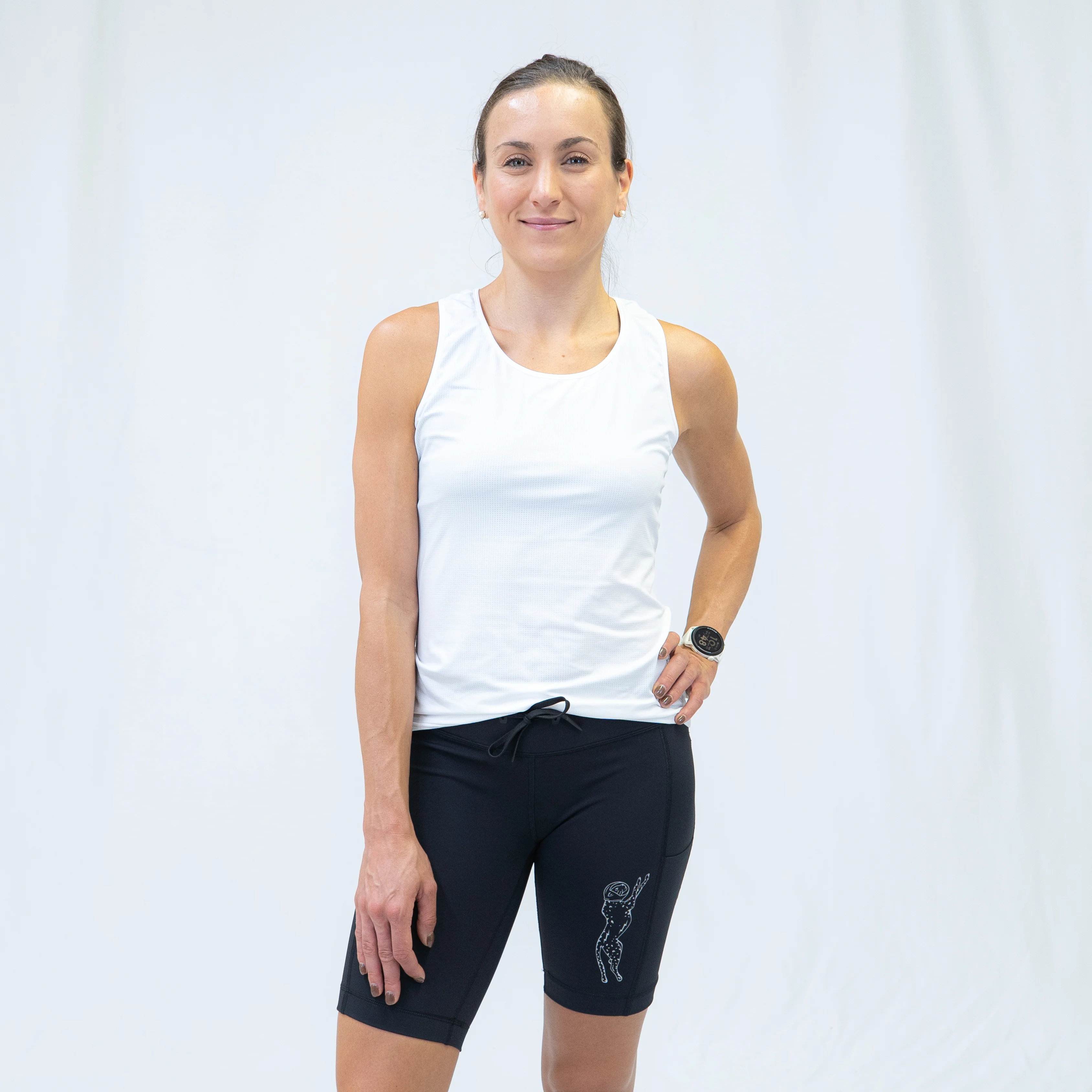 Womens Core Zero Running Tank - Stealth White - Image 6
