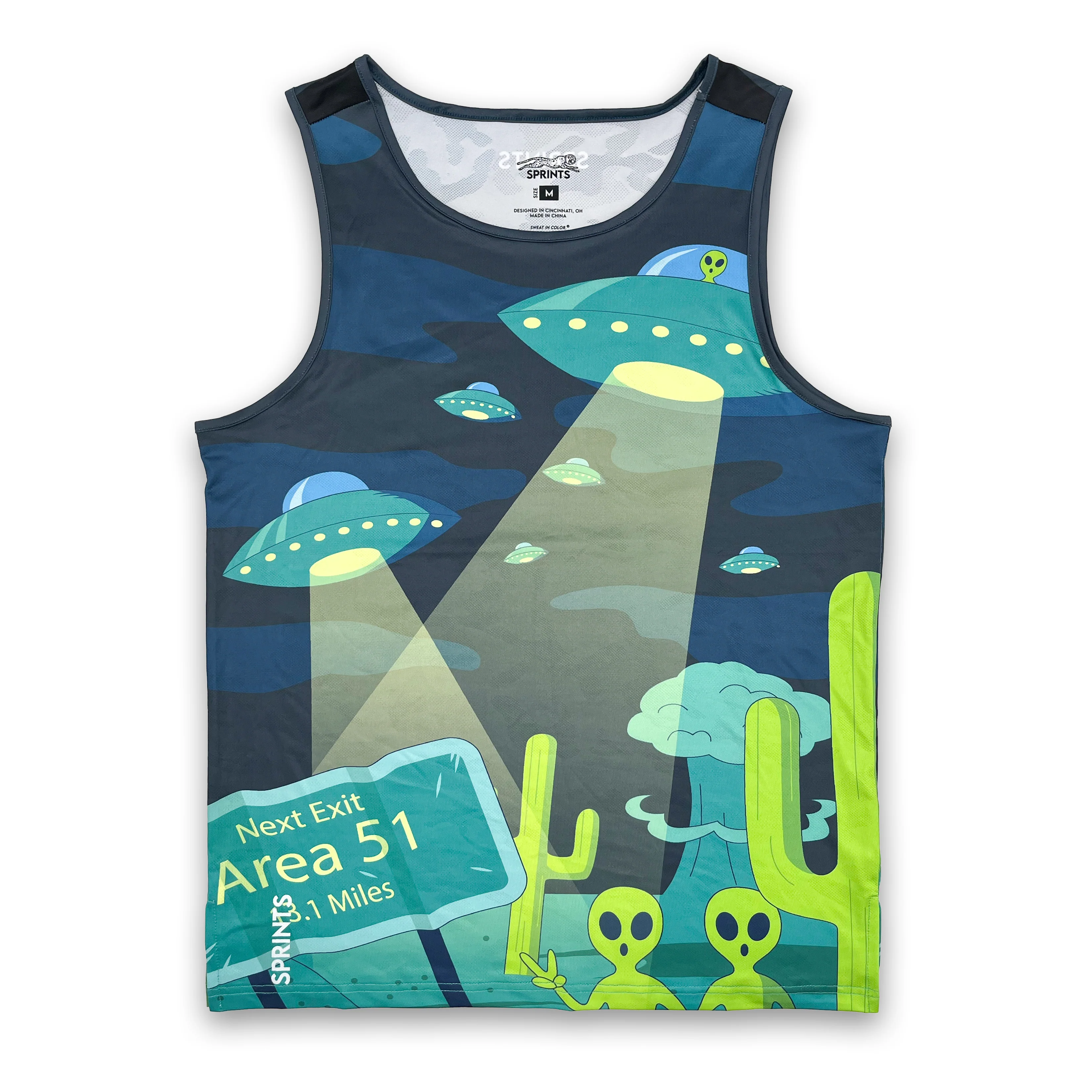 Mens Running Tank - Uninvited Alien Antics - Image 5