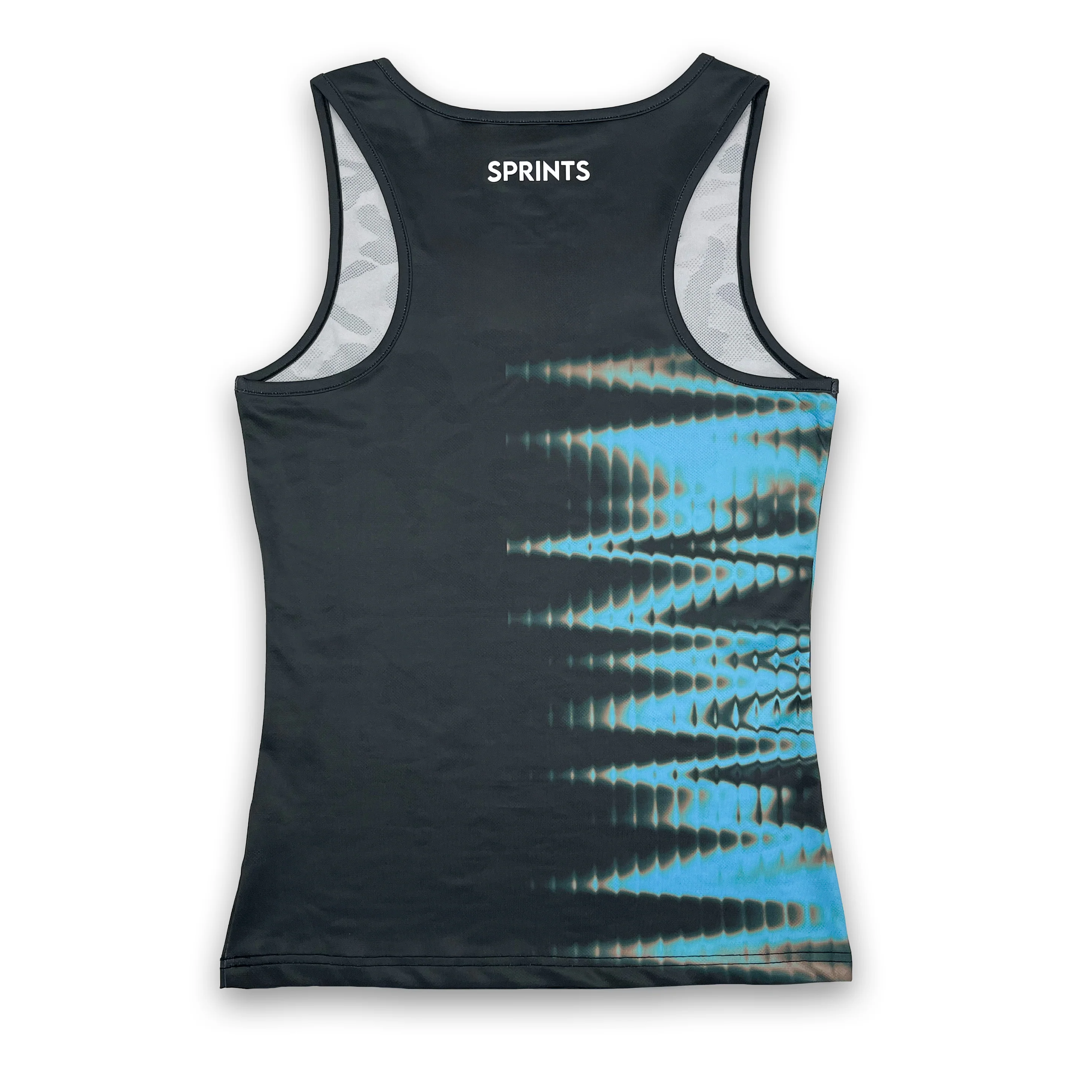 Womens Running Tank - Wave Break Blue - Image 4