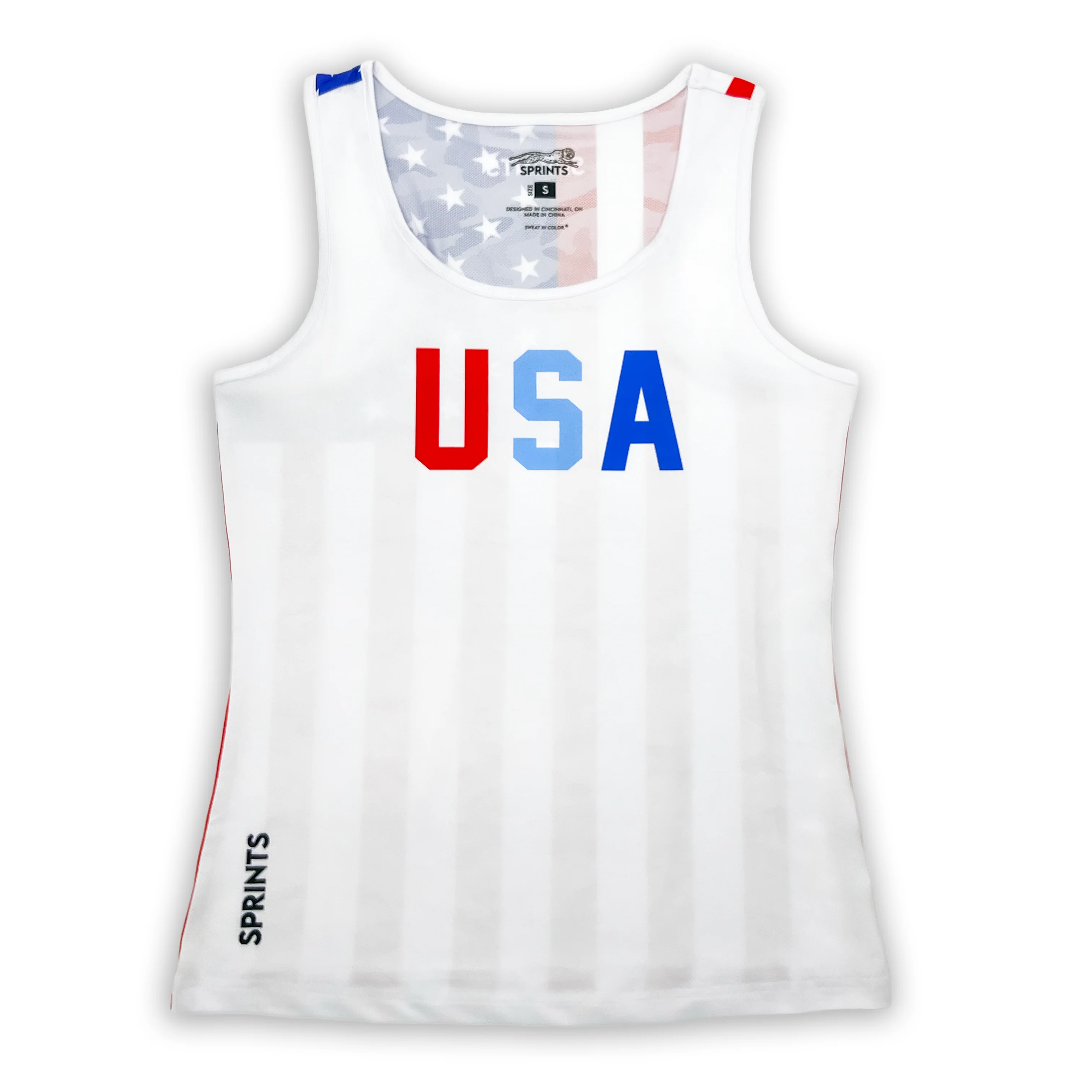 Womens Core Zero Running Tank - USA White - Image 4