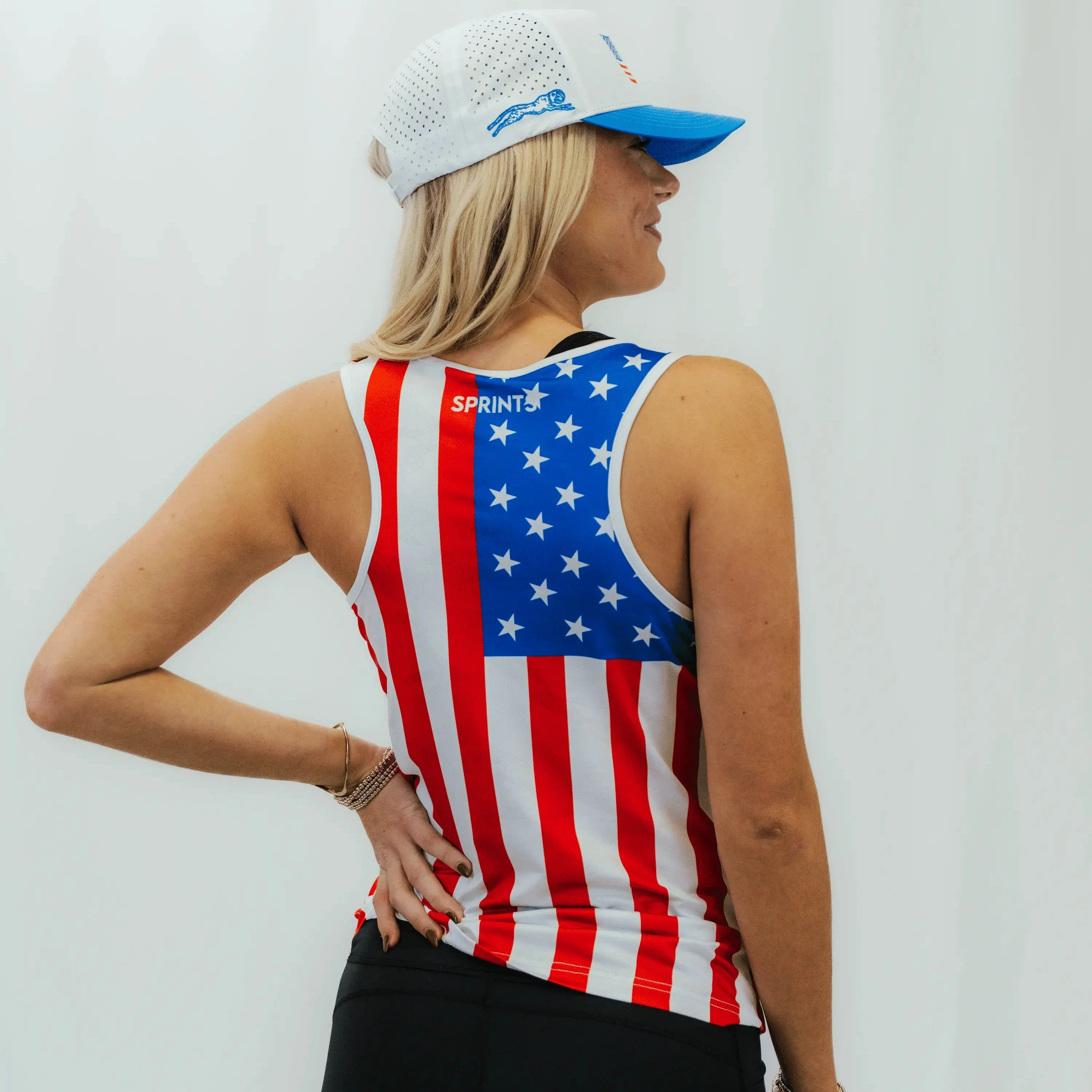 Womens Core Zero Running Tank - USA White - Image 6