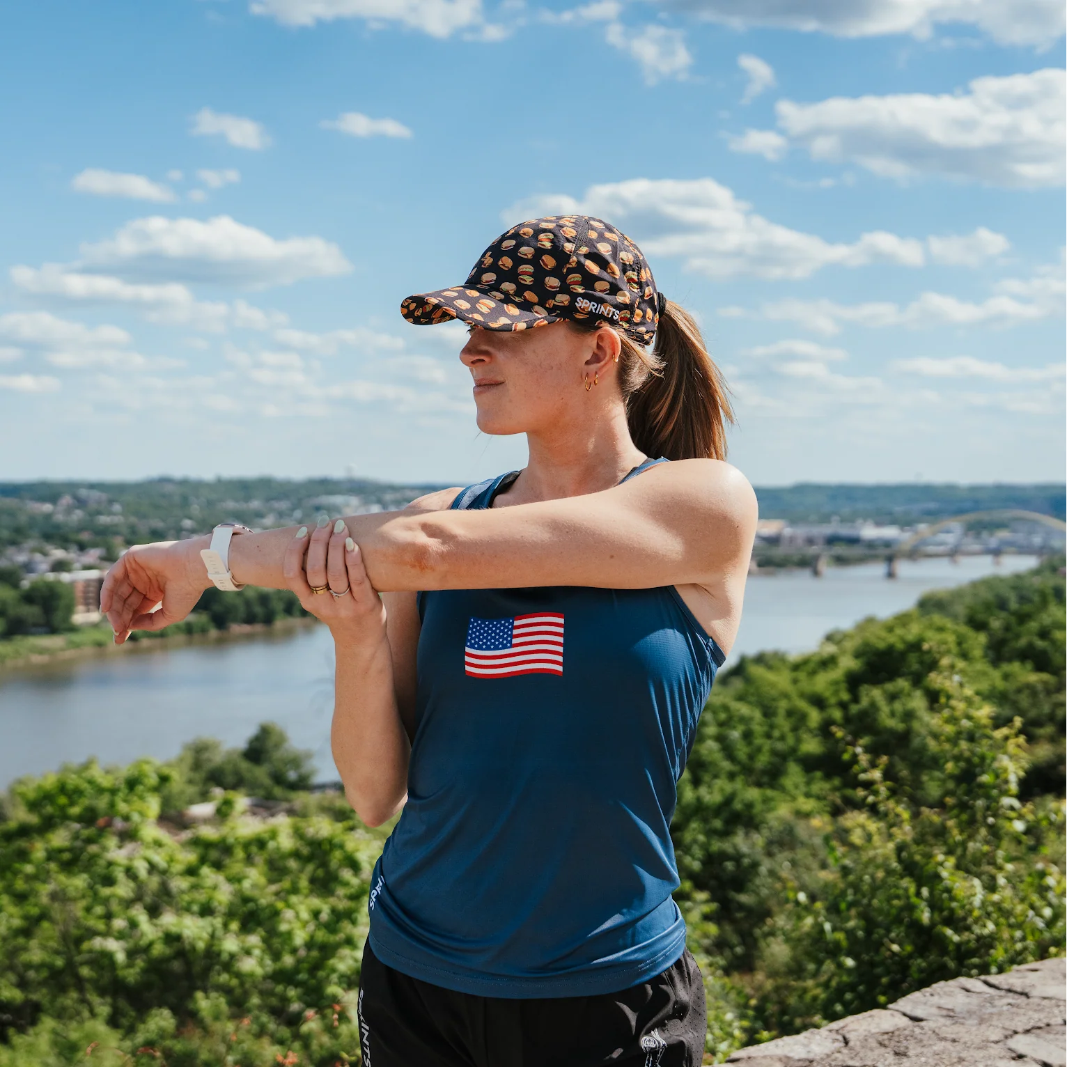 Womens Core Zero Running Tank - USA Navy - Image 3