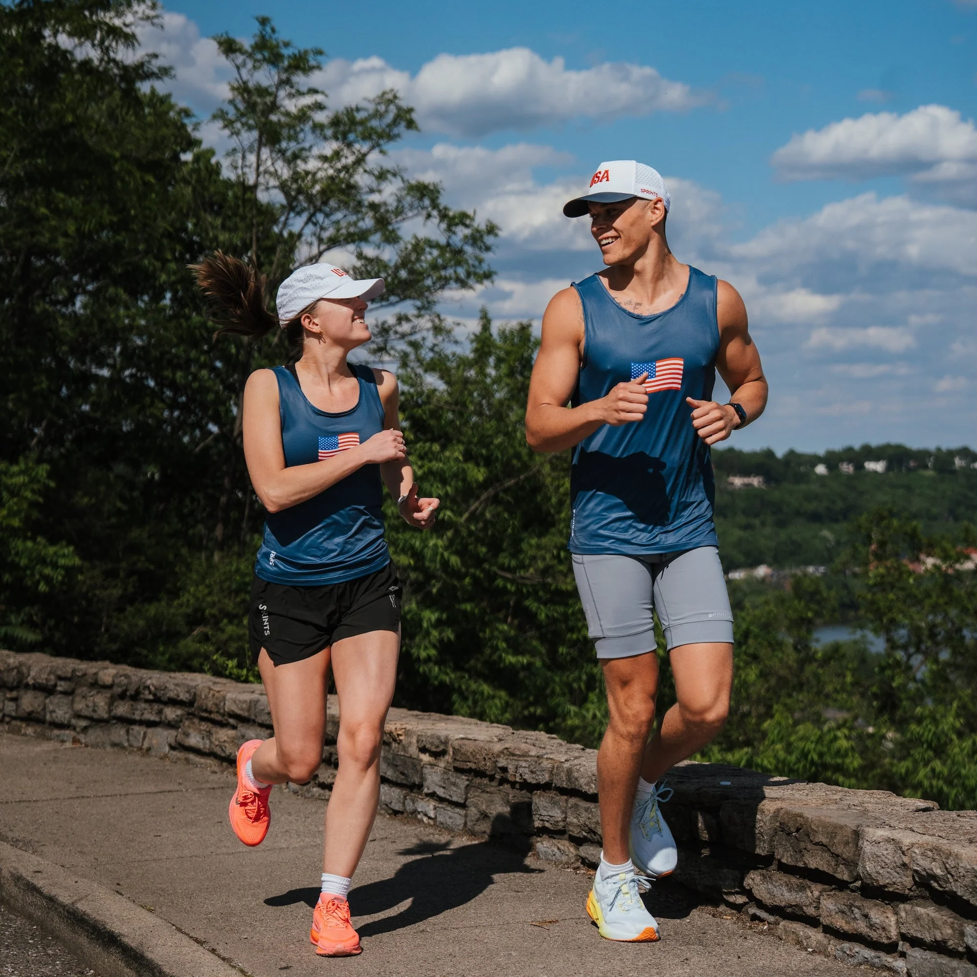 Womens Core Zero Running Tank - USA Navy - Image 4