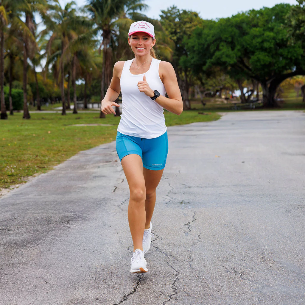 Womens Flexion 5" Compression Short - Blue Flame Crush - Image 4