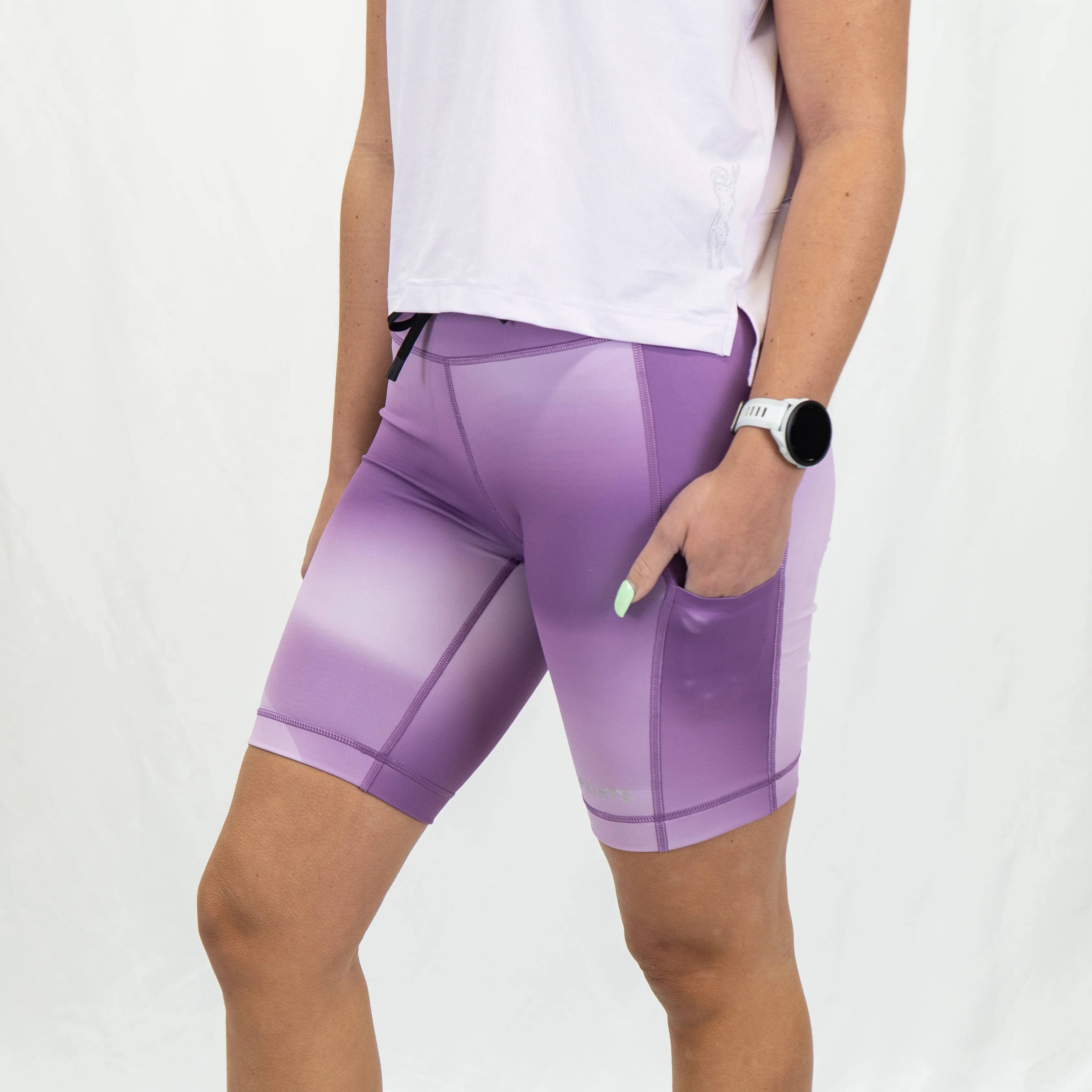 Womens Flexion 8" Compression Short - Lavender Crush - Image 8