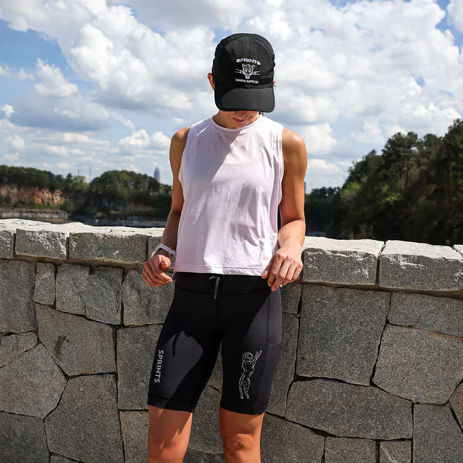 Womens Flexion 8" Compression Short - Stealth Black - Image 6