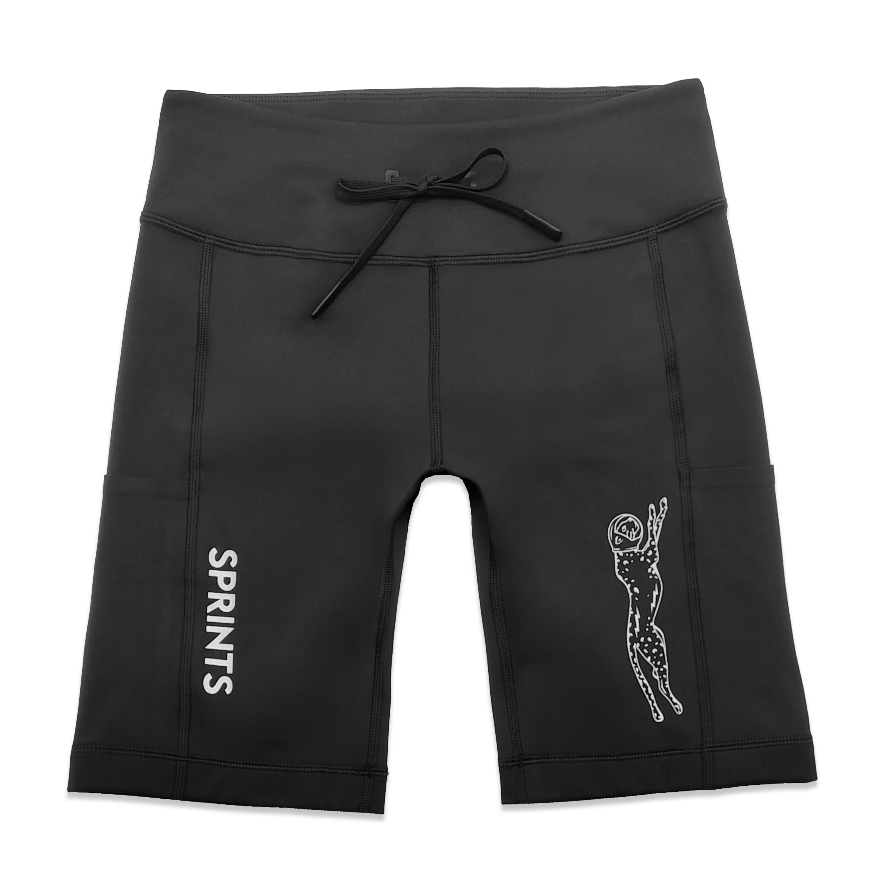 Womens Flexion 8" Compression Short - Stealth Black - Image 8